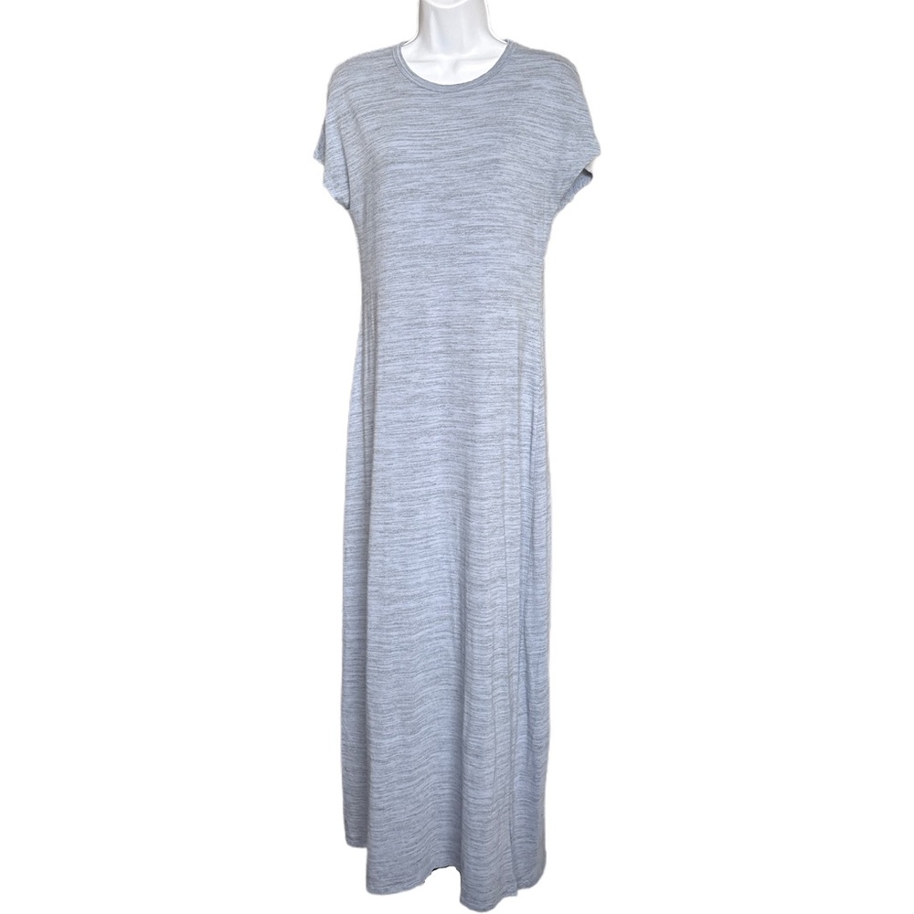 LuLaRoe | Light Gray/Blue Women's Maxi Dress